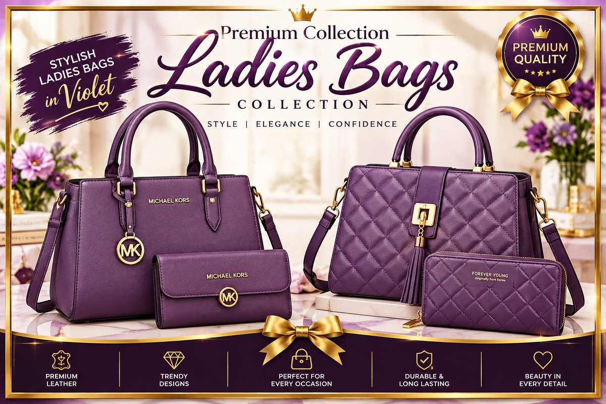 Ladies bags and Men violet