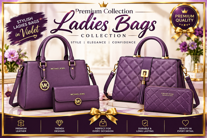 Ladies bags and Men violet