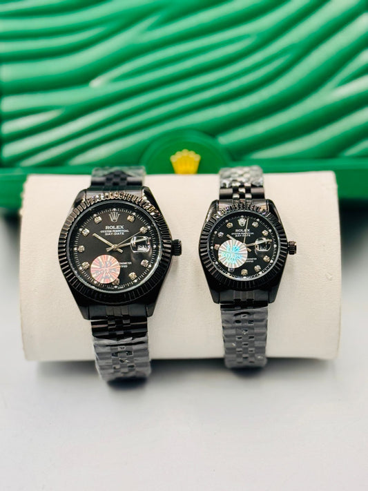 all black rolax cuple watch